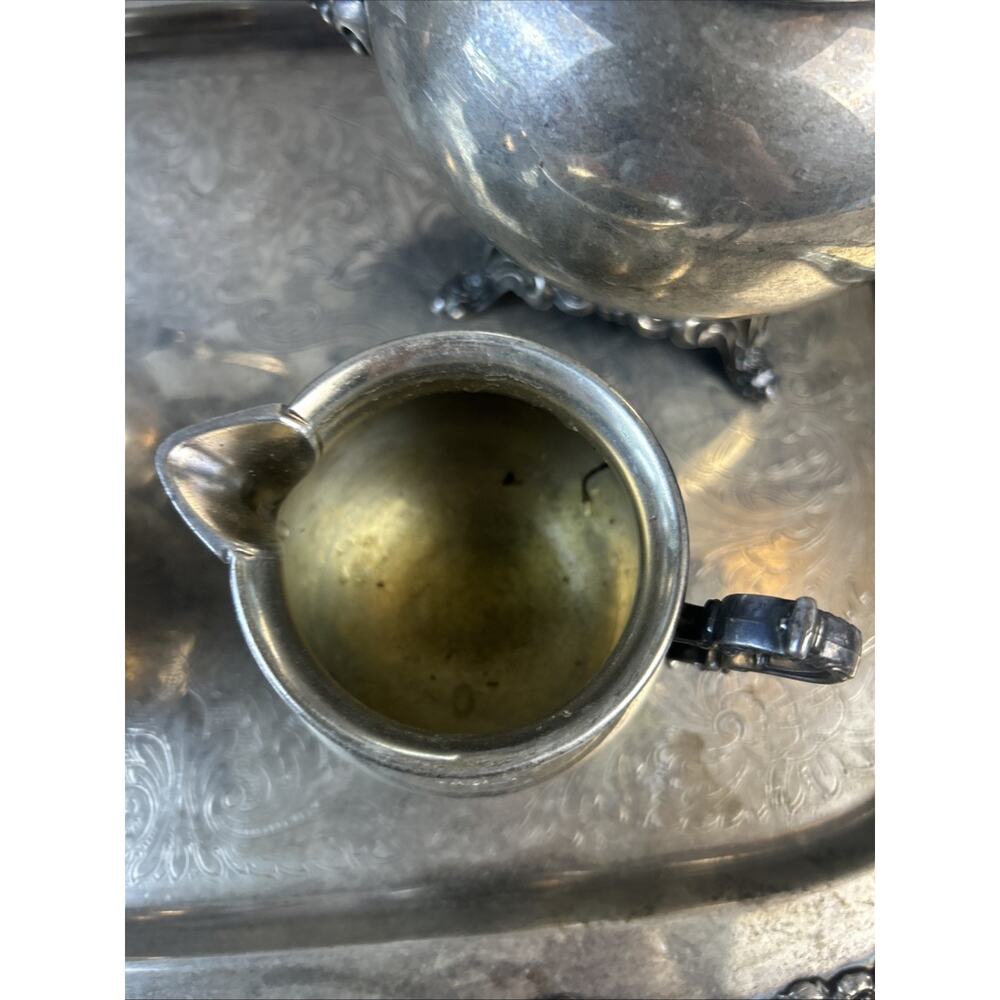 VTG Oneida USA Silver Plate 5-piece Coffee/Tea Service Set with Tray - Picture 6 of 14
